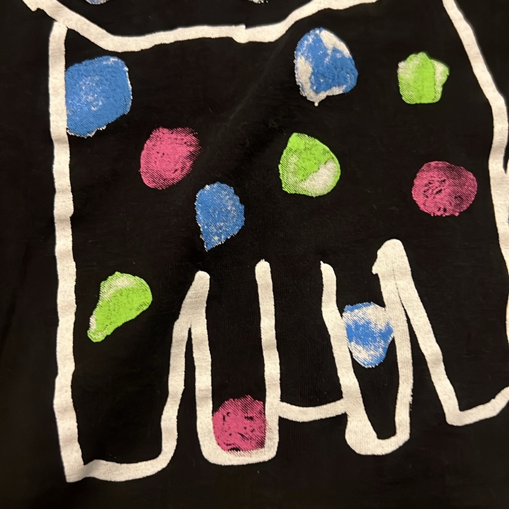 Zara Alicia Lunareta Artist graphic tee cat black sleeveless w/shoulder pads Lg - Picture 16 of 16